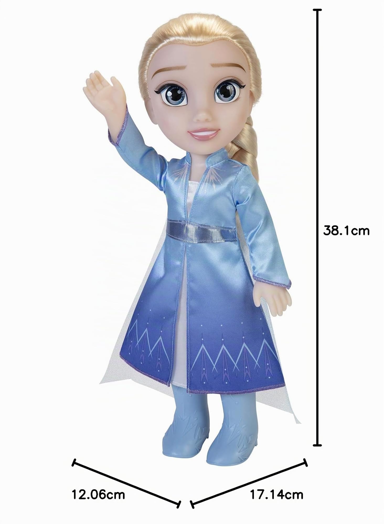 Frozen 2 – bambola Elsa Adventure 38 cm, estremamente dettagliata, indossa abiti da sogno ispirati al film ed è dotata di occhi scintillanti grazie al Royal Reflection Eyes