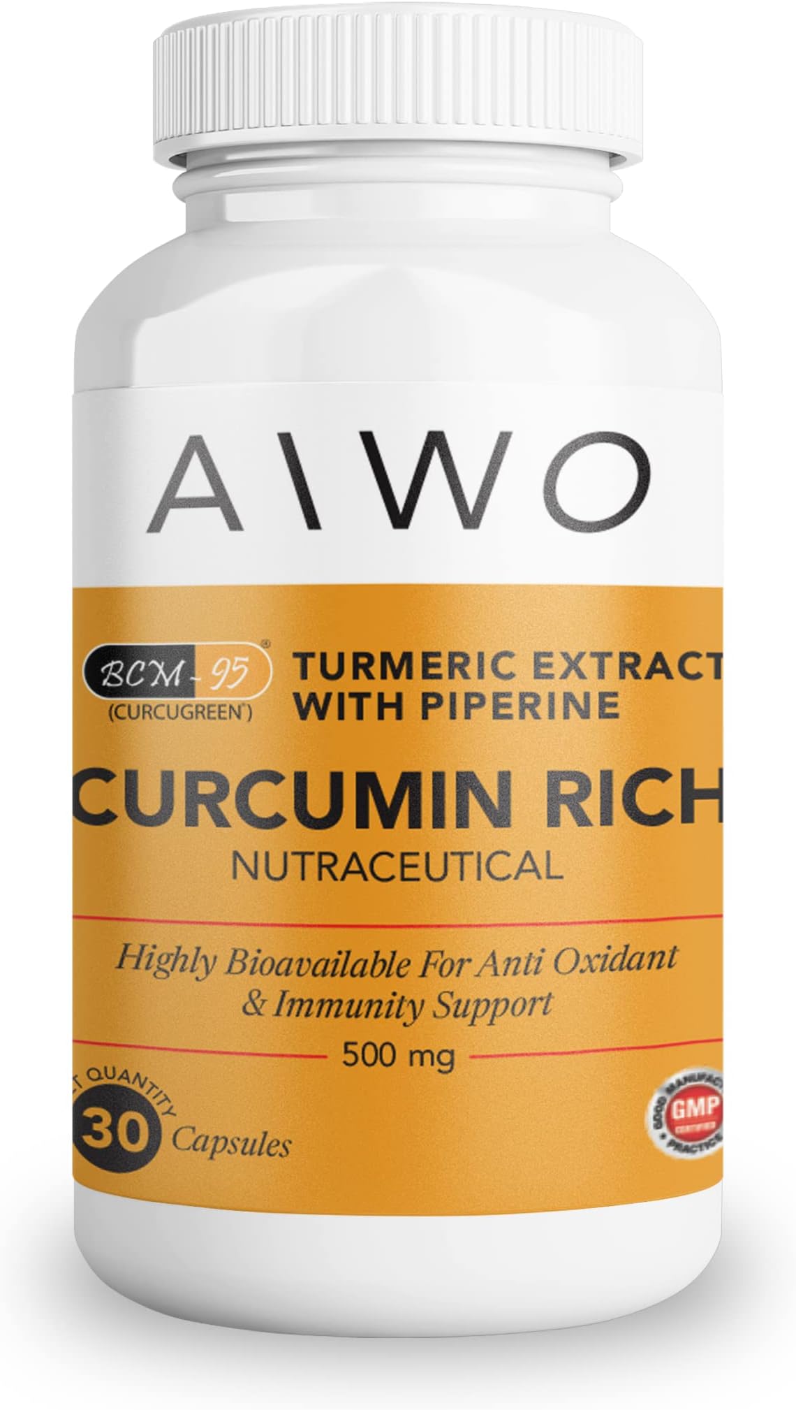 - Curcumin BCM-95® with Piperine – 30 Vegetarian Capsules | Highly Bioavailable Antioxidant, Joint, Bone, Immune & Liver Support