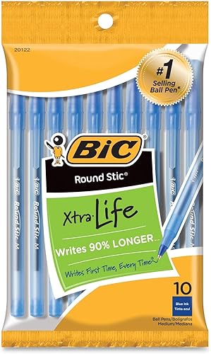 BIC Bolígrafo redondo Stic, azul, 10 unidades