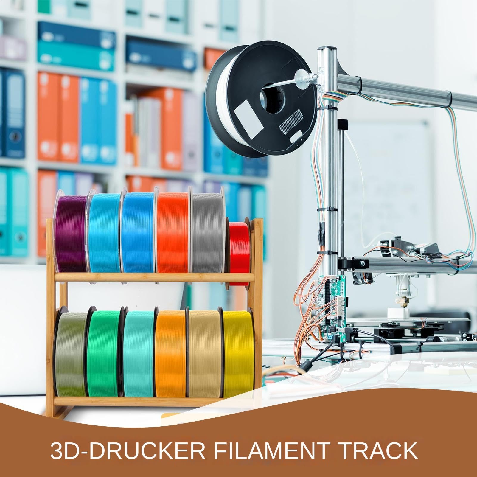 3D-Drucker-Filament-Aufbewahrungsregal Organizer Verbrauchsmaterial | 3D-Drucker Filament Lagerregal Aufbewahrungsregal Für Schreibtisch Werkstatt Labor Unternehmen Verbrauchsmaterial