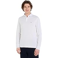 Tommy Hilfiger Uomo Maglietta Polo Maniche Lunghe Regular Fit con Chiusura a Bottoni