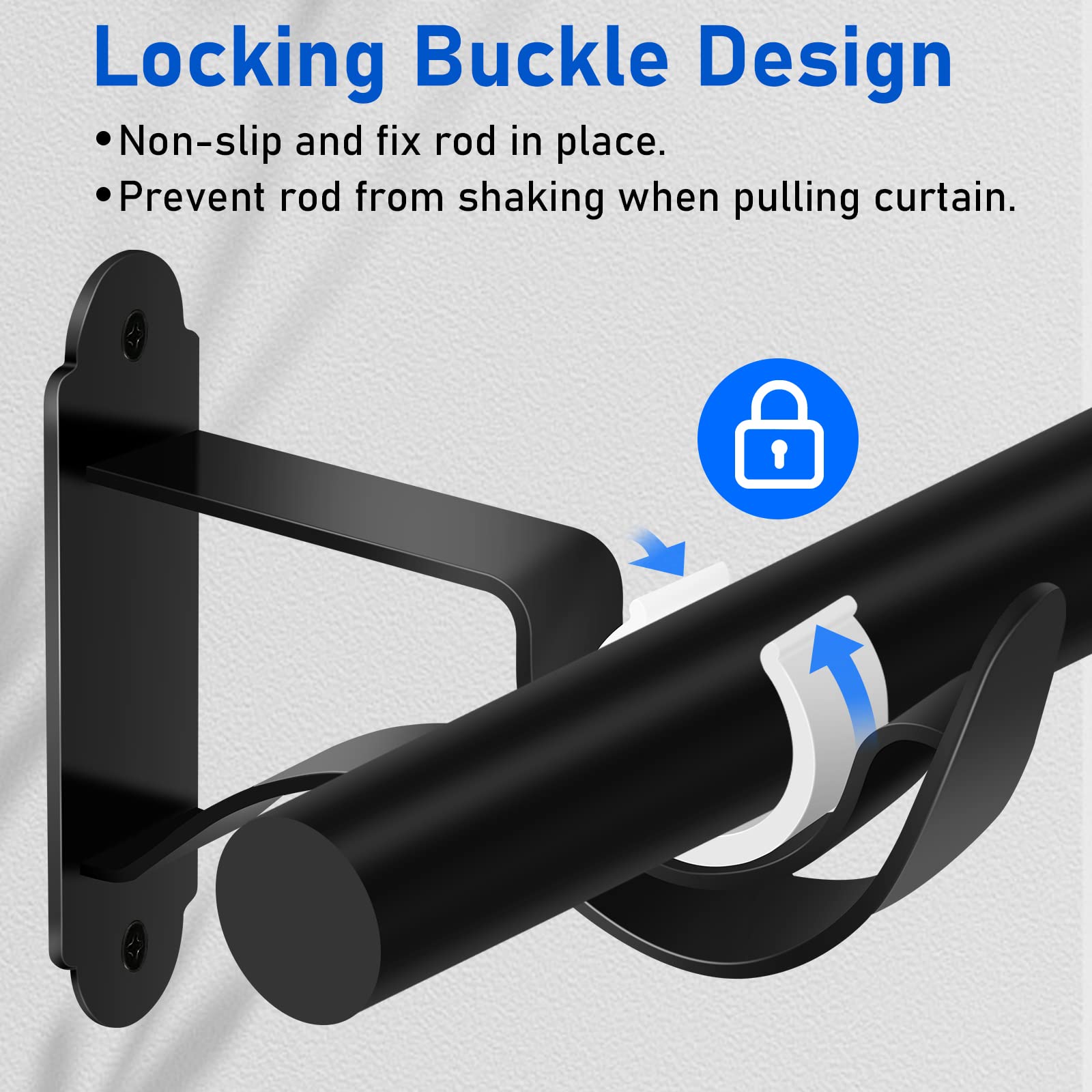 Curtain Rod Brackets - Heavy Duty & Secure -3