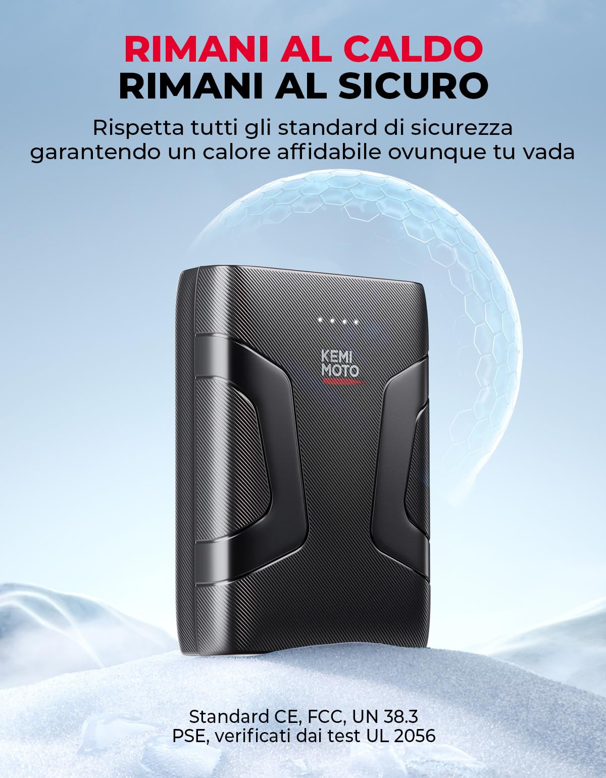 KEMIMOTO Gilet Riscaldato Uomo, Elettrico Gilet Riscaldato con USB, Giubbotti Riscaldati con 3 Temperature per all’aperto Lavoro Sci Escursionismo Caccia Moto