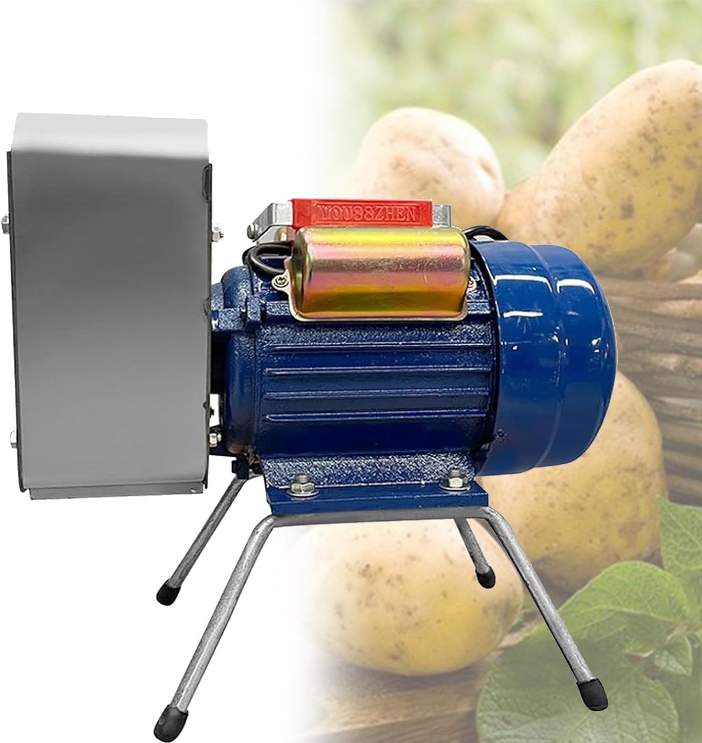 Electric Potato Masher,750w Stainless Steel Potato Ricer Grinding Shaft and Gear,Output 20-30 Kg/H Potato Masher, Home Use for Making Sauces and Soups