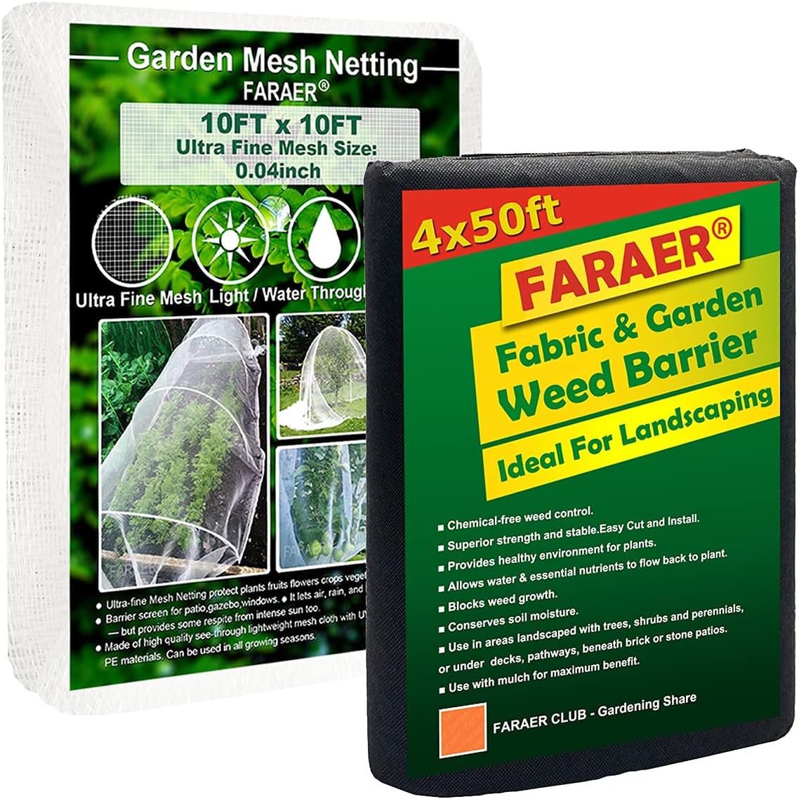 Garden Weed Barrier Fabric, Large 4' x 50' Landscape