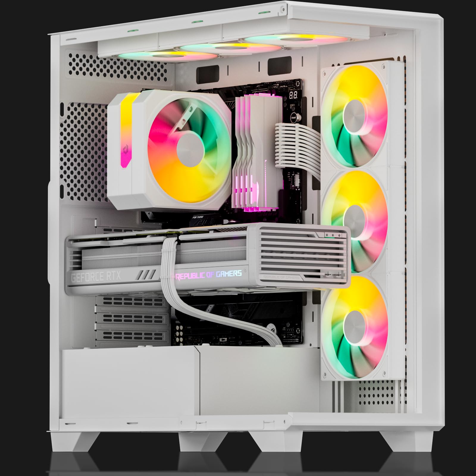 Amazon | upHere PCケースファン 360mm 連結型 5V3ピンARGB pc