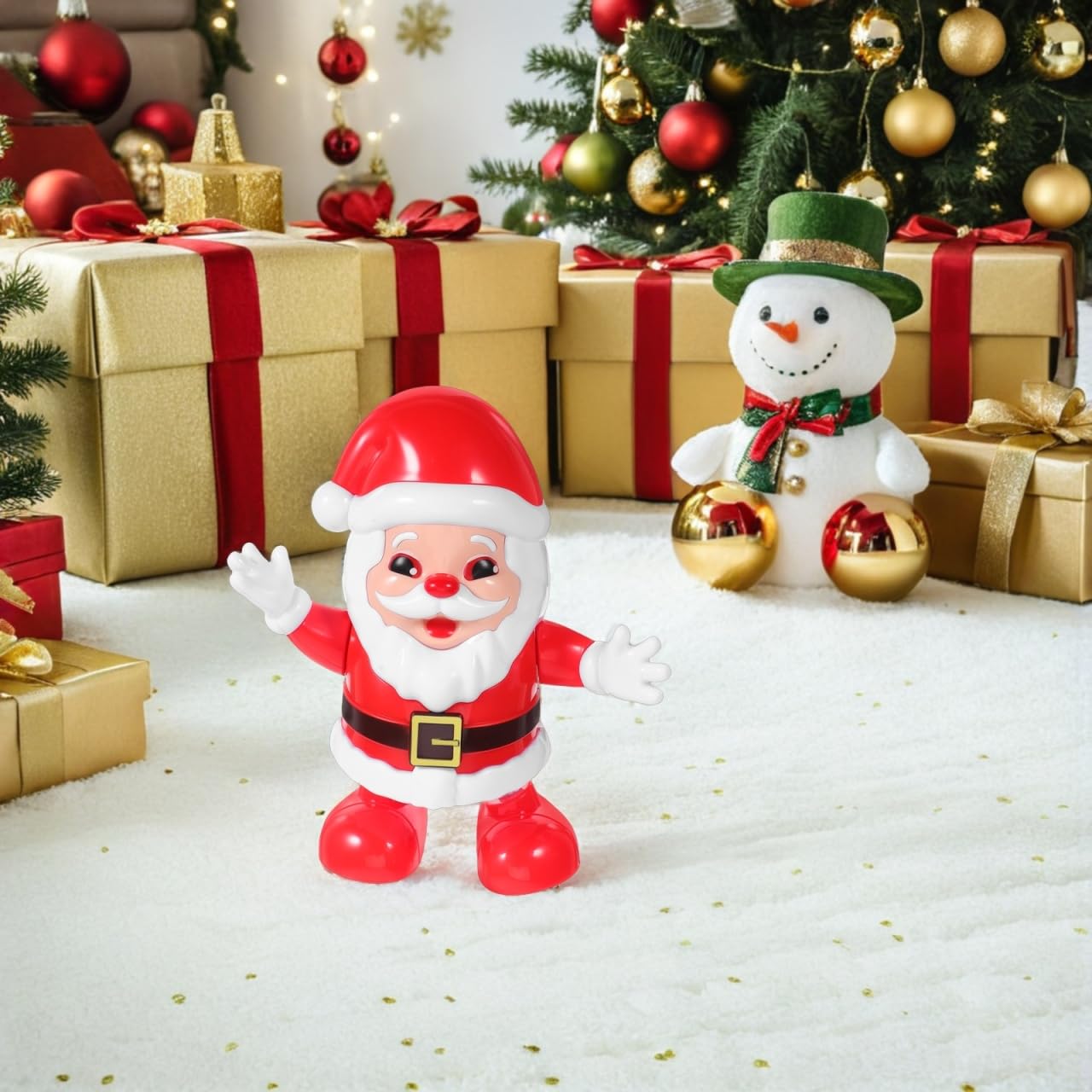FRCOLOR Dancing Santa Toy Christmas Electric Santa Doll for Xmas Party Decorations and Festive Home Display - Image 2