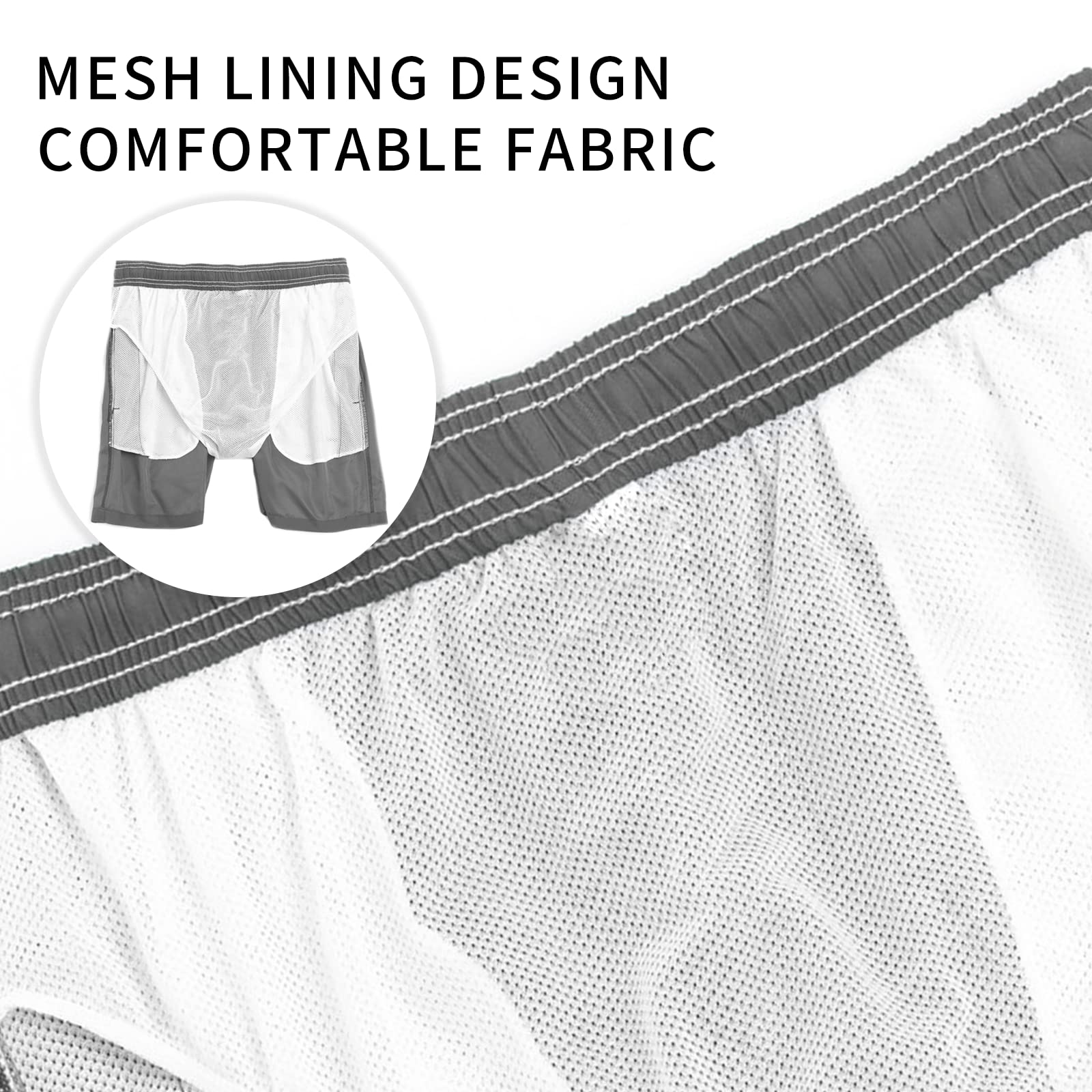 EDOTON Costumi da Bagno Uomo, Leggeri ad Asciugatura Rapida Costume Piscina Uomo Lungo Impermeabili Costume Uomo Mare con Cintura Regolabile e Tasche/Nuoto/Surf/Casual