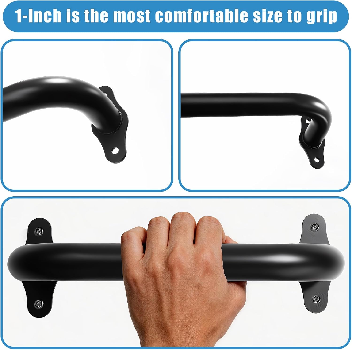 8 Pcs 10" Metal Playground Handles for Indoor &Outdoor | 1"Safety Grab Bars & Monkey Bars, DIY for Climbing Frames,Treehouses,Jungle Gym & Wall Ladders, Playground Climbing Handrails