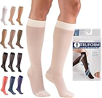 Vista 16 de Truform Medias de compresión transparentes, 15-20 mmHg, longitud hasta la rodilla para mujer, 20 denier, color nude, talla S