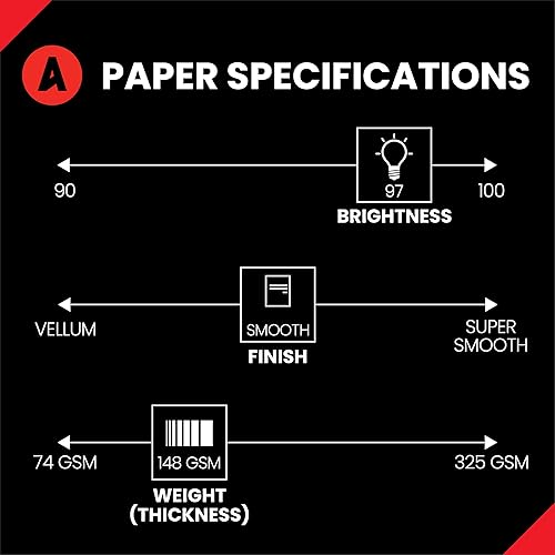Miniatura 2 de Accent Opaque - Papel para impresora blanco, papel de copia y texto de 100 libras  Bond de 40 libras de 8.5 x 11 pulgadas, 5000 hojas (10 resmas),