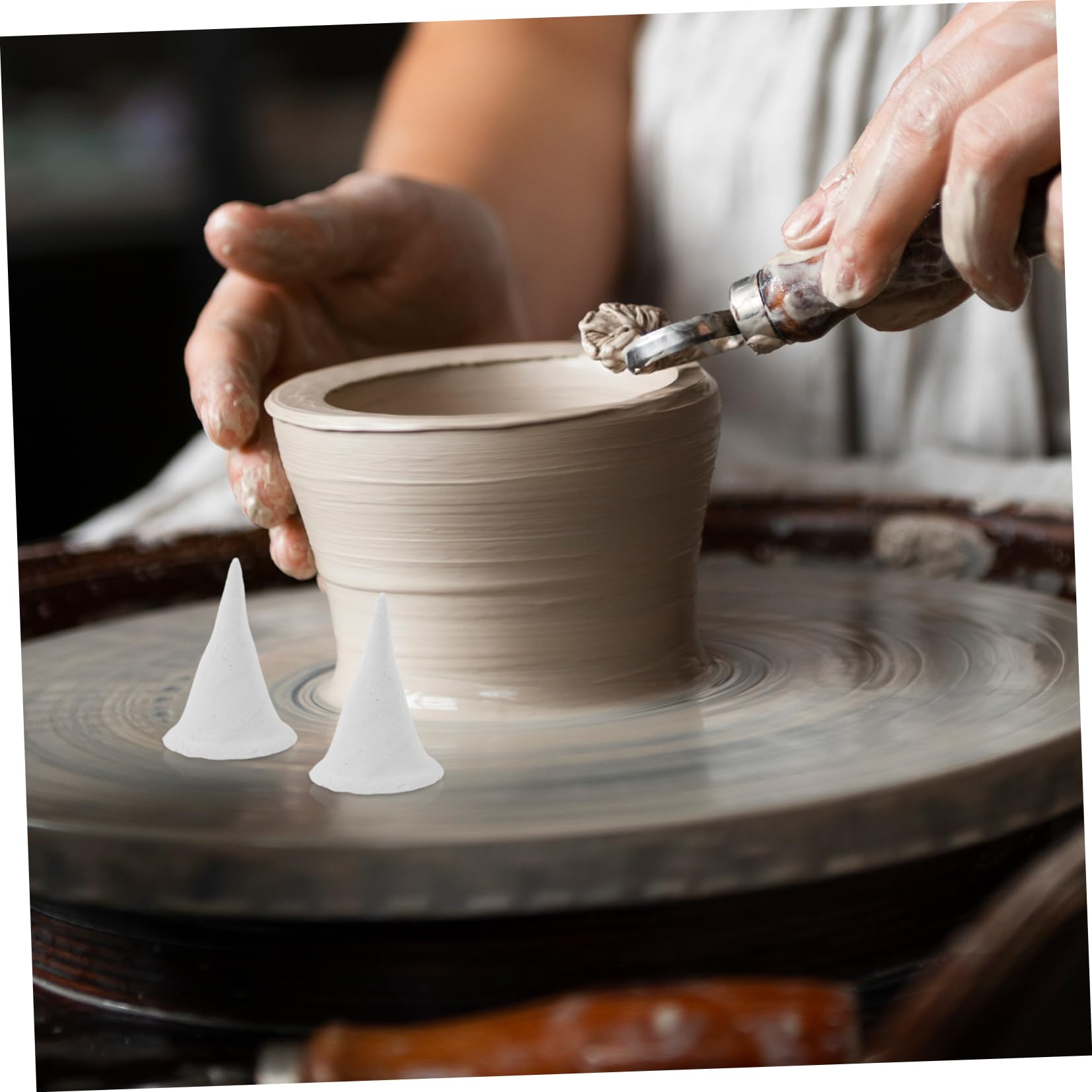 OSALADI Set of 3 Pottery Kiln Stilts Nails Ceramic Refractory Support Nails for Kiln Clay Sculpture Firing Tools