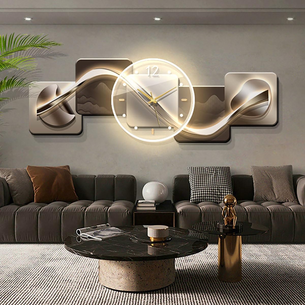 Arte della Parete 3D Luce Decorativa a LED, Lampada da Parete for Decorazioni artistiche, decori pareti sculture Illuminazione Moderna, Alimentatore Plug-in(C,35x100cm/13.7x39.3in)