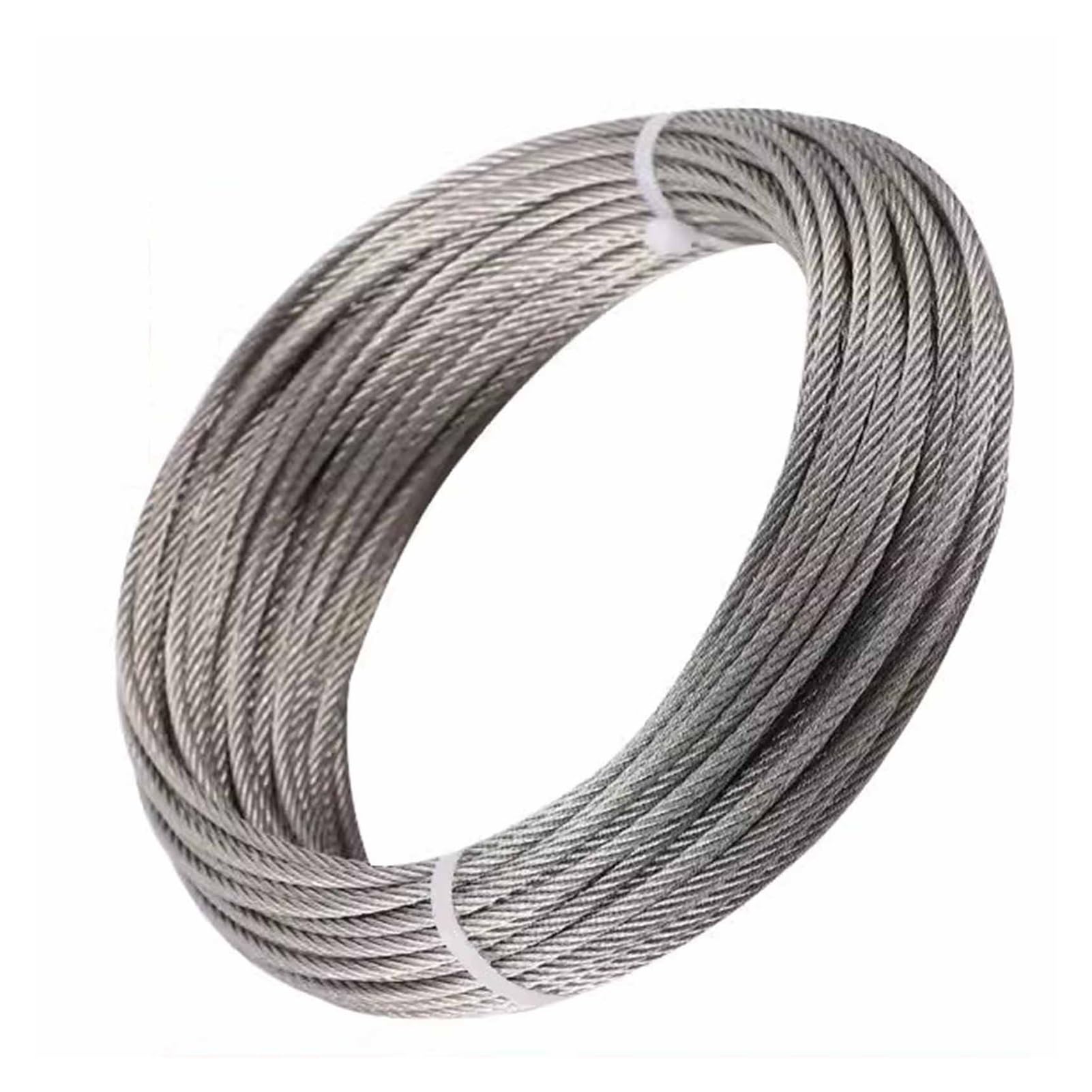 Fune Cavo Metallico dell'Acciaio Inossidabile, Anima A Trefoli 7x19 Corda di Sicurezza per Balcone 4mm/0,16", Corda Flessibile in Acciaio Inossidabile(20m)