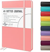 STATIONERY ISLAND Carnet de Notes A5 Pointillé – Fleur de Cerisier. Bullet Journal Relié Cartonné de 180pg et Papier de Qualité Supérieure de 120 gsm. Pour Notes, Études, Voyages et le Journal Intime