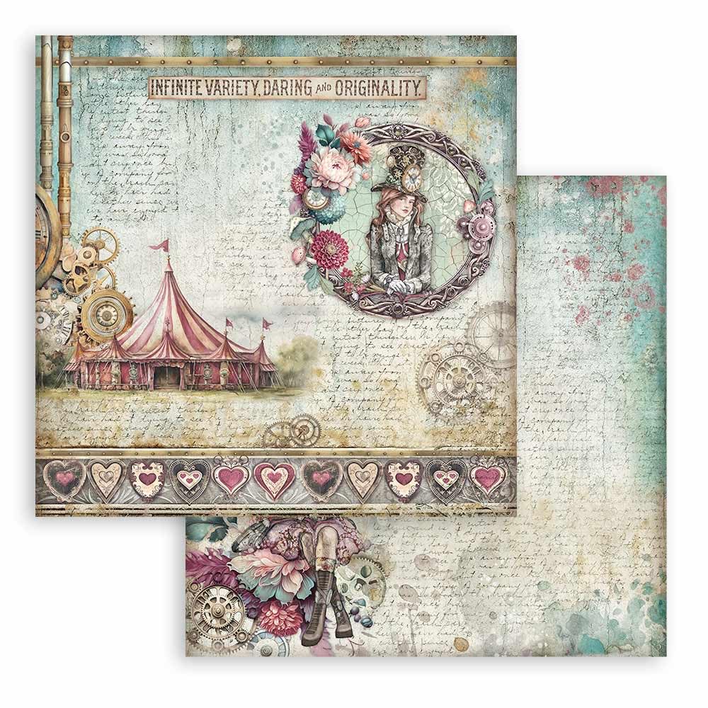 Stamperia - Scrapbook Paper Pad for Scrapbooking, Albums, Card Making, Bullet Journalling and More, Acid Free, Single Face, Perfect for Hobbies, Crafts, and Gifting (Whispering Woods) (20.3 x 20.3cm