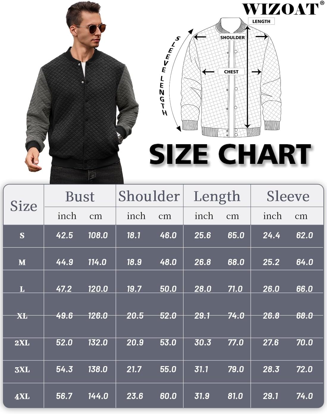 Mens Varsity Jacket Lightweight Jacket Causal Waffle Letterman Bomber Jackets - Image 6