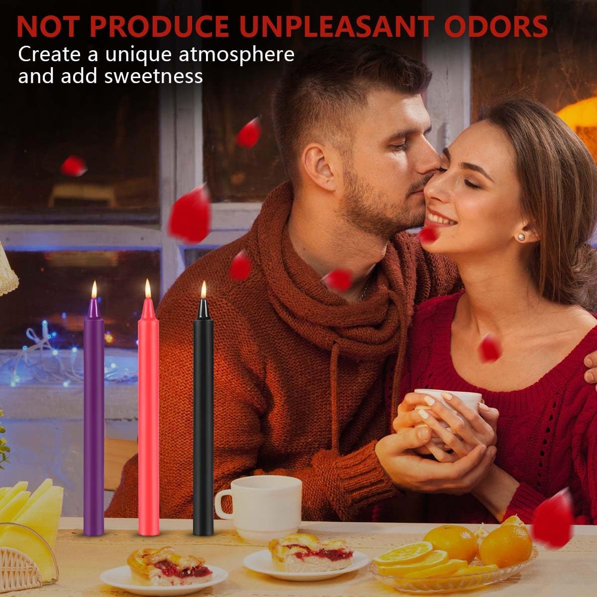 KISEER 6 Pcs Low Temperature Candles Low Heat Romantic Candles Wax for Couples Lovers, Home Decoration image 4