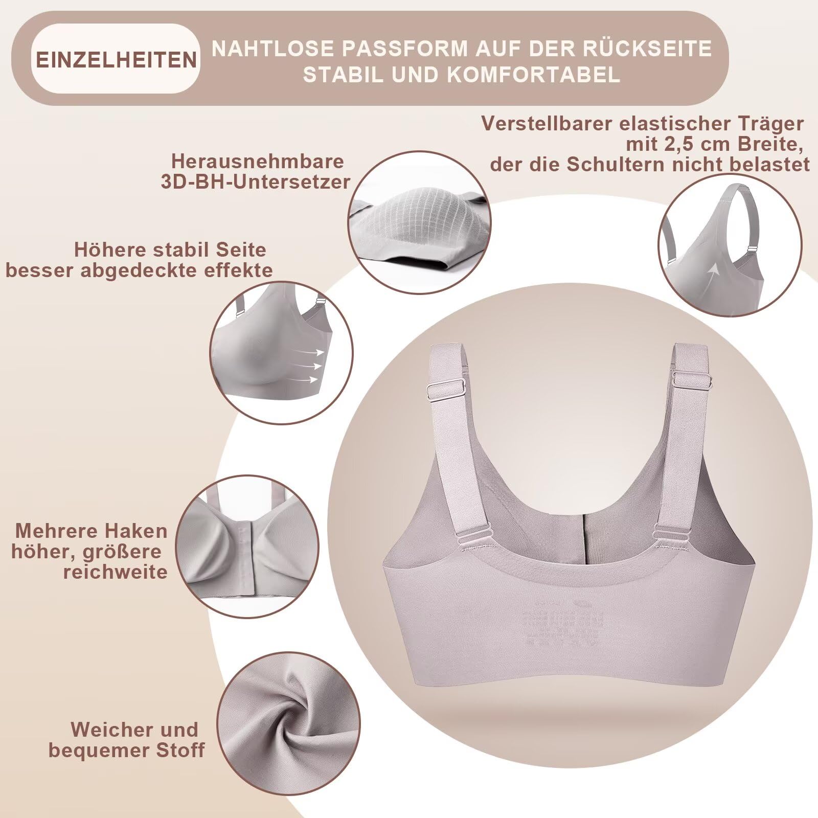 Reggiseno mastectomia chiusura anteriore reggiseno chirurgico senza cuciture con tasca protesi per protesi mammarie forme del seno