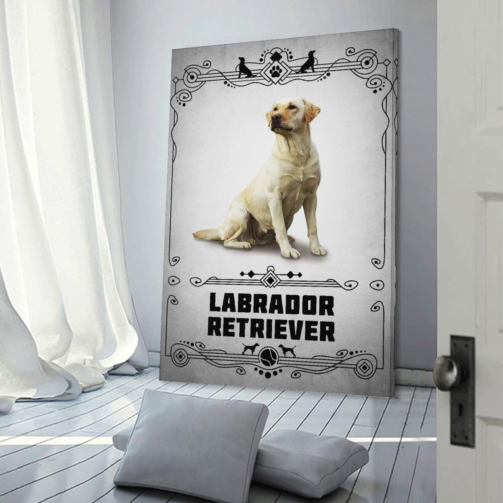 Junmoney Canvas Wall Art Labrador Retriever, 24x36inch(60x90cm), for Living Room, Lounge Or Sitting Room, Canvas Styling for A Polished Room Look