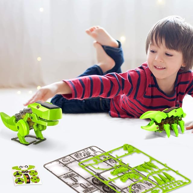 Foto 7 de 8 de SHATCHI Haz tu propio robot solar 3 en 1 para montar tú mismo, dinosaurio educativo