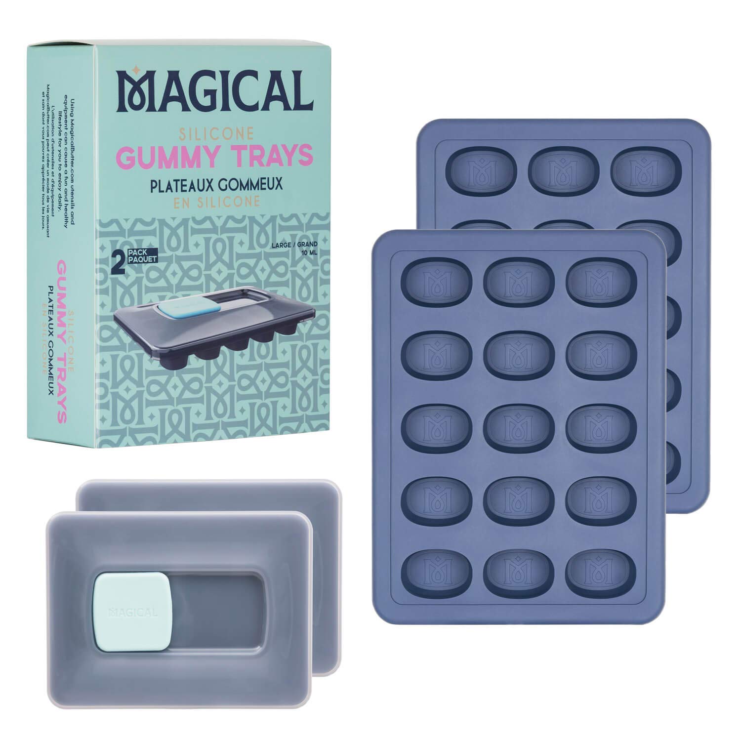 Magical Butter machine 10ML Silicone Non-Stick Gummy Trays for Hard Candy Chocolate Molds and soaps