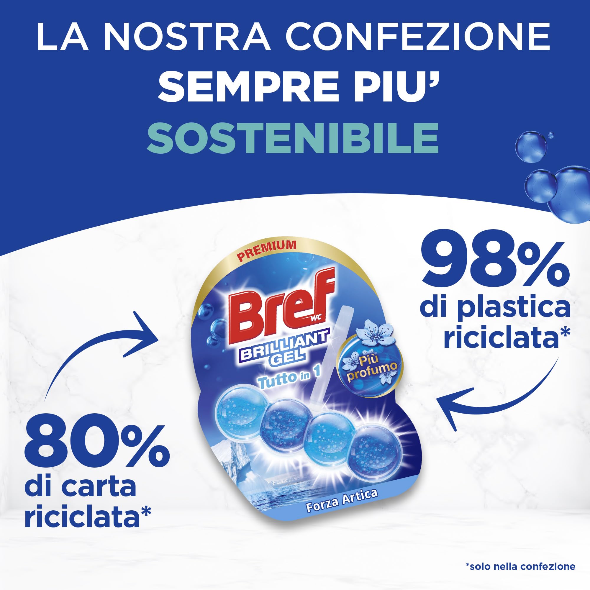 Bref Brilliant WC Forza Artica, 11 pezzi