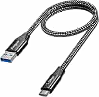 ageLOC USBケーブル付き Anker USB-C ＆ USB-A ケーブル (L字, 高耐久ナイロン) 1.8m 2本