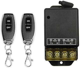 QIACHIP Wireless Remote Light Switch AC 220V 230V 240V 30A 433mhz RF Relay Remote Control Light Switches for Pump Security Systems Door Curtain Gate