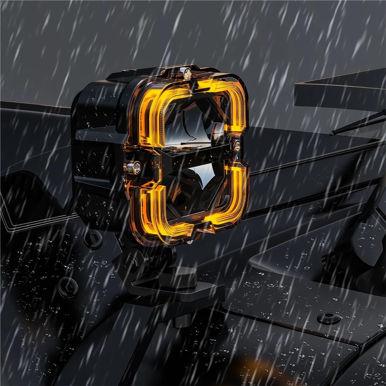 SANCAK Faro Anteriore Barra Luminosa Da Lavoro A LED Per Auto | Per Camion Fuoristrada SUV ATV Moto Bianco E Ambra Drl 12v Lampada Faretto Luce Di Guida