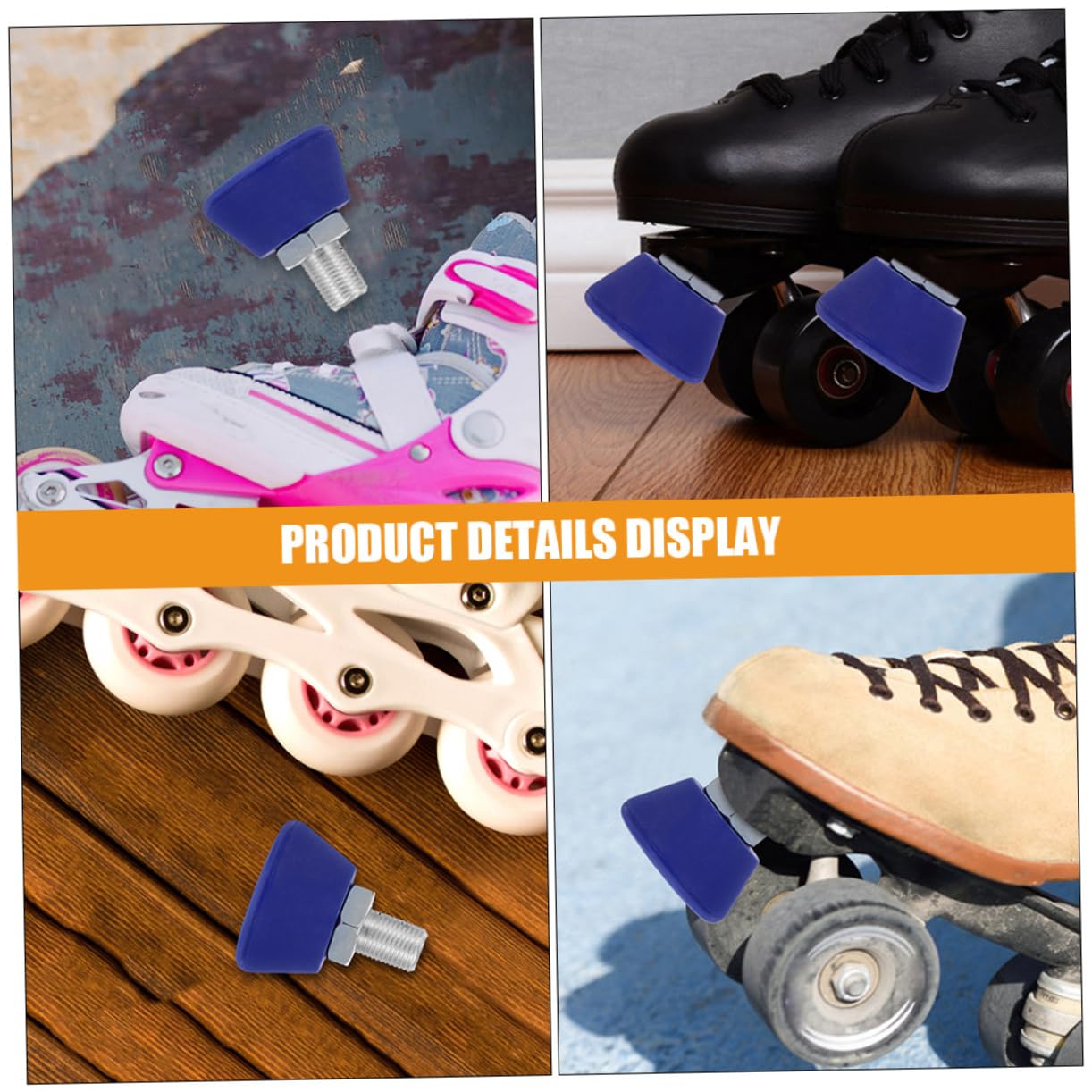 Sosoport Tappo Pattinaggio di Gomma Accessori Dito del Piede Protezioni per Le Dita dei Pattini A Rotelle Cuscinetti per Pattini A Rotelle Gomma da Cancellare Blu