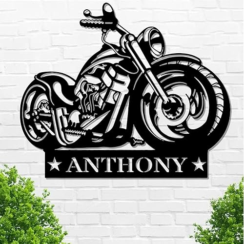 Miniatura 16 de Letrero de metal personalizado para pared de motocicleta con bandera de EE. UU., letrero de metal personalizado para motocicleta, garaje, regalo