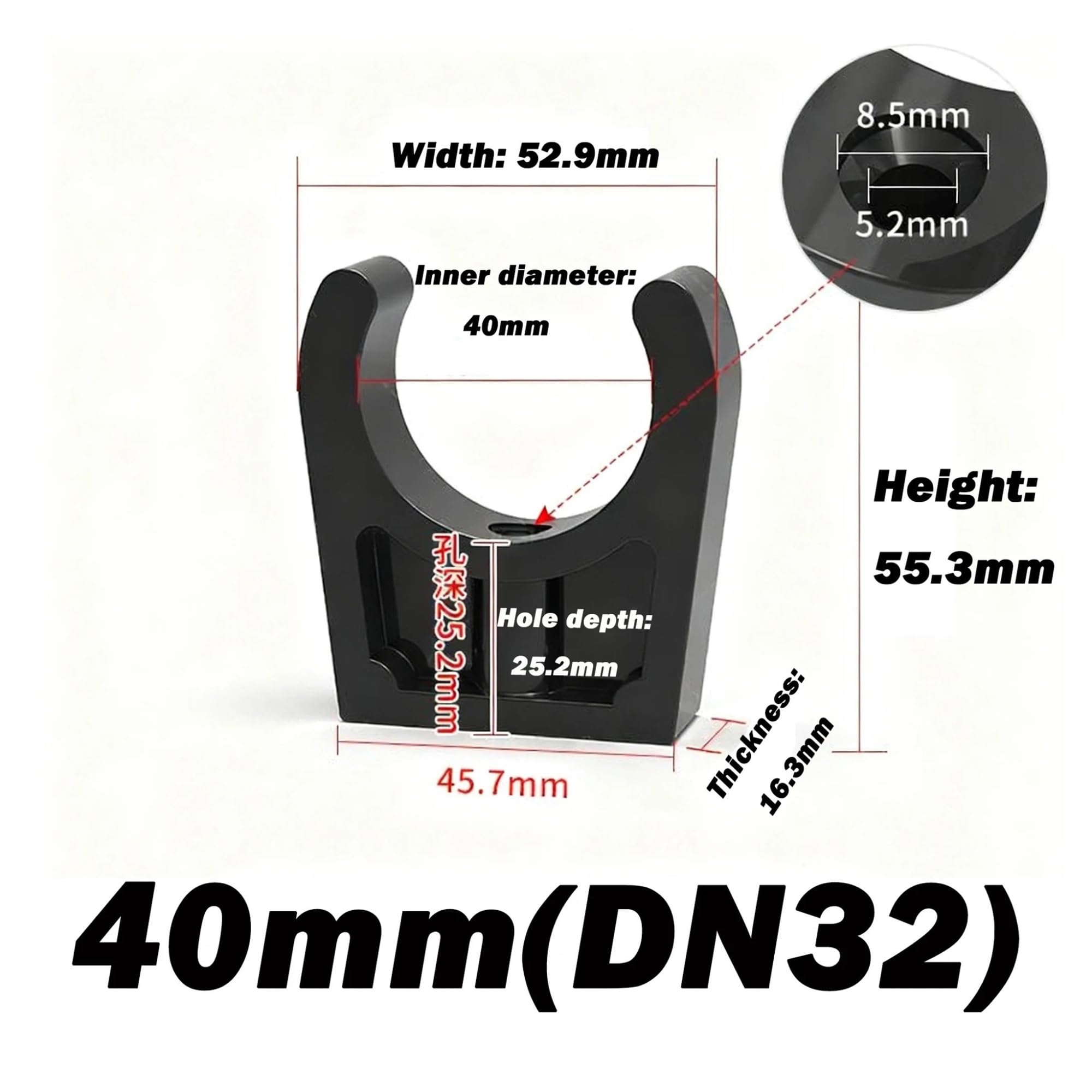 2/5/10 Uds Abrazaderas De Tubo Clips PVC Abiertos Soporte Abrazadera Fijo