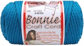 Bonnie Macrame Craft Cord 6mmX100yd - Sapphire Teal