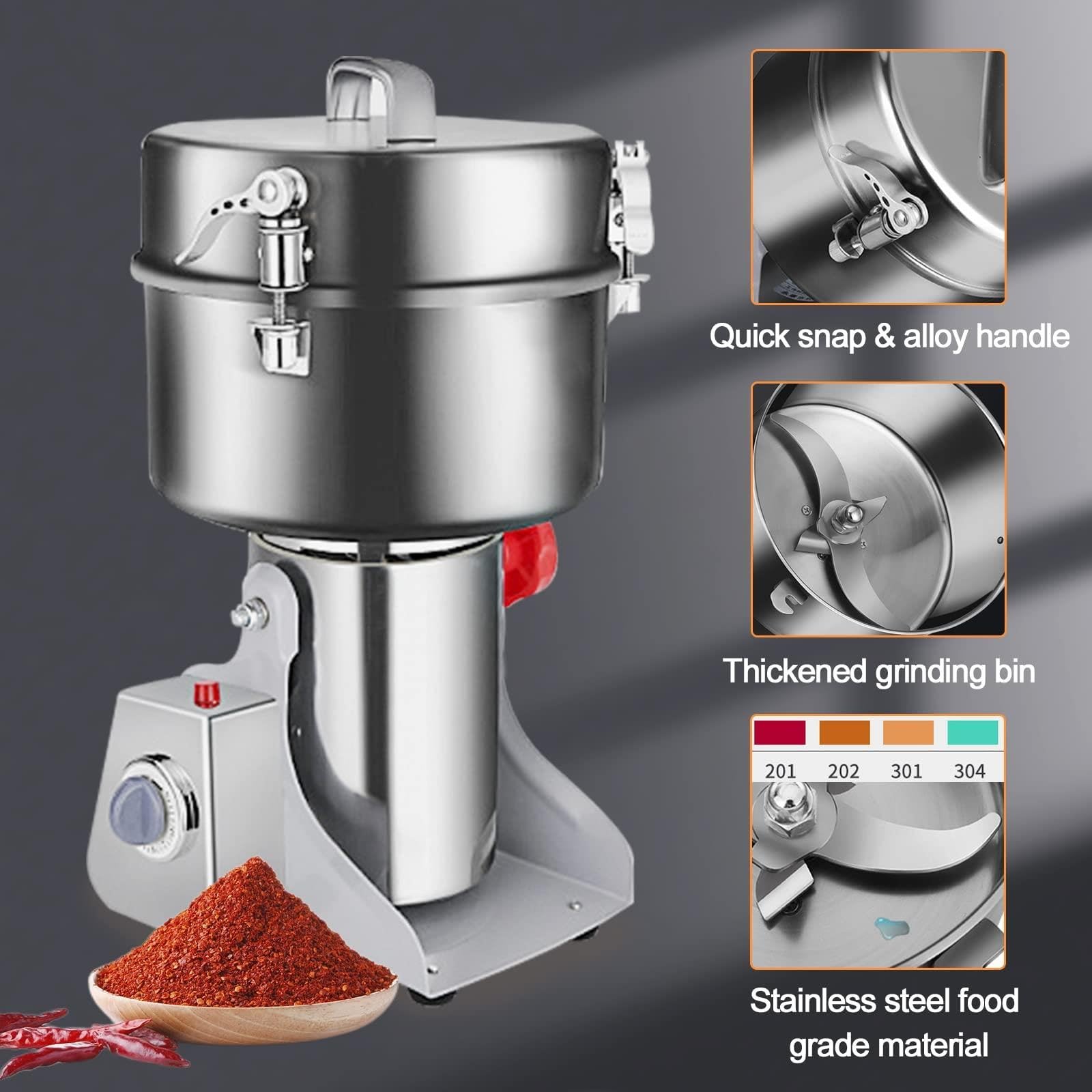 Molinillo de molino de harina for el hogar,tipo oscilación de 270° | Molinillo eléctrico de granos de acero inoxidable,for trigo,especias,café,maíz y otros molinillos de alimentos secos(2500g)