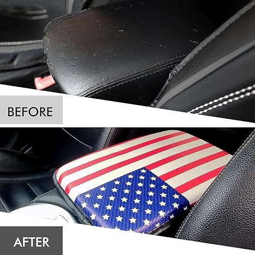 Miniatura 4 de 1 almohadilla para reposabrazos de consola central de automóvil, protector de caja de asiento de reposabrazos de automóvil de piel sintética, para