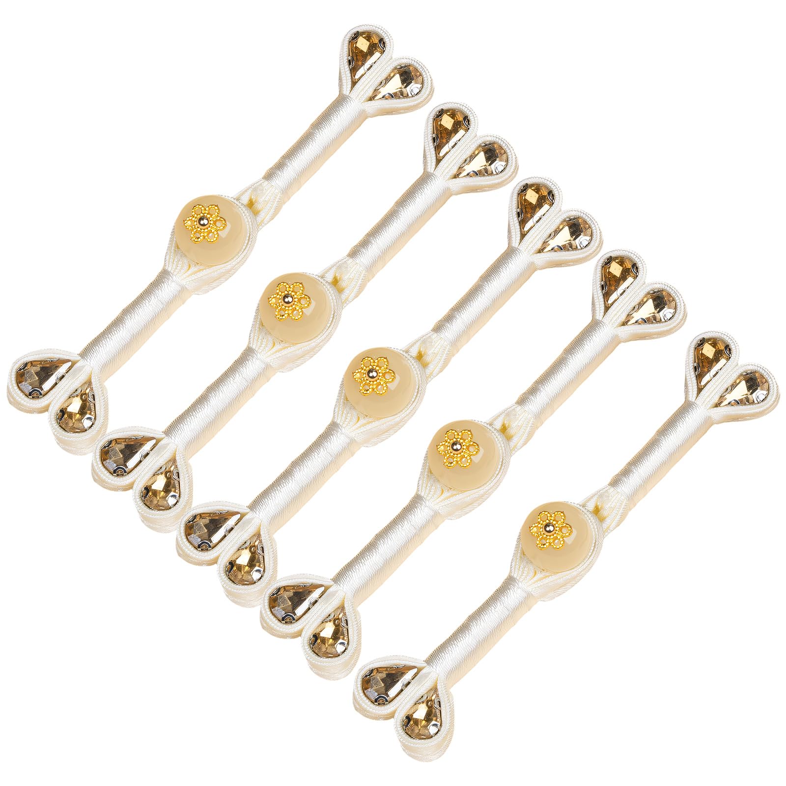 Zxfdsfdbnm Oo 5Pcs Cheongsam Knot Button Decorative Chinese Knot Button Sewing Closure Fasteners For Dress Cloaks Coat Decoration Sateen Tailcoat Tie Clip
