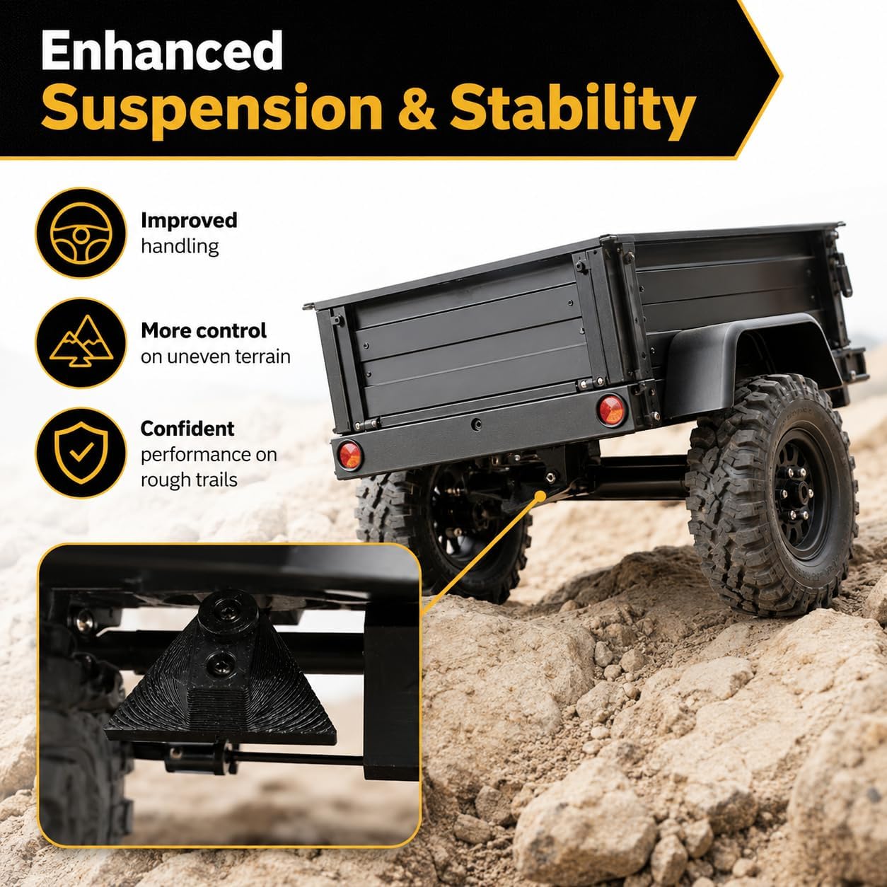 Utility Trailer Lift for TRX4M 1/18 Crawler Big Tires 9795