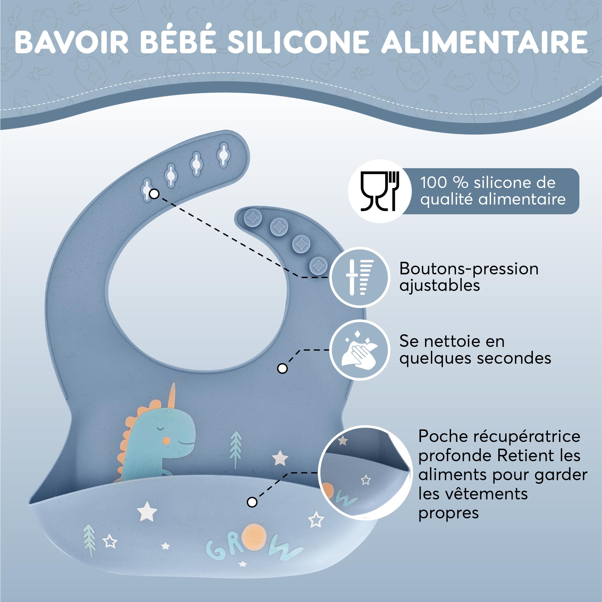 Set Repas Bébé 10 Pièces, Assiette Ventouse, Bol Cuillère, Bavoir Silicone, Couverts Vaisselle pour Sevrage Enfant