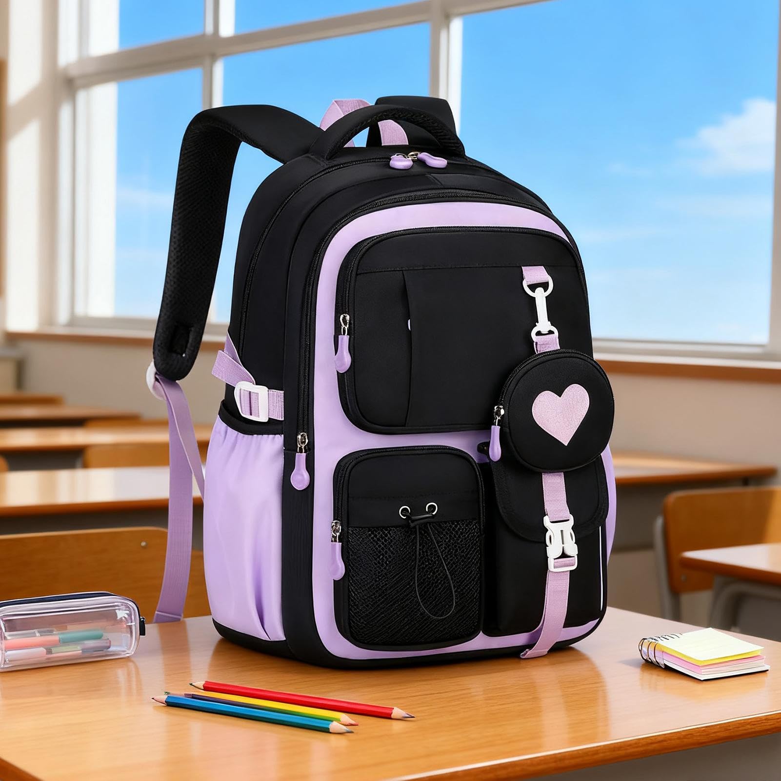 Tornistry dla dzieci do podstawówki Plecaki Szkolne Dla Dzieci Dziewczynek | Plecak Szkolny Do Szkoły Podstawowej, Średniej I Na Studia, Na Wycieczki, W Podróży, Do Samolotu, Na Co Dzie