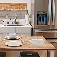 Vista 2 de Hemoton Cuenco de cerámica para ostras de 7.48 pulgadas, plato de porcelana de forma irregular para ensalada de mariscos, sopa, vajilla