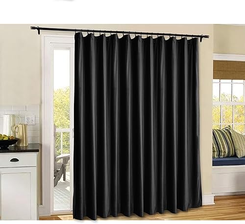 Miniatura 8 de Frelement Cortinas opacas de terciopelo con ganchos planos para sala de cine, sala de cine, escenario, villa, 100 pulgadas de ancho x 96 pulgadas de