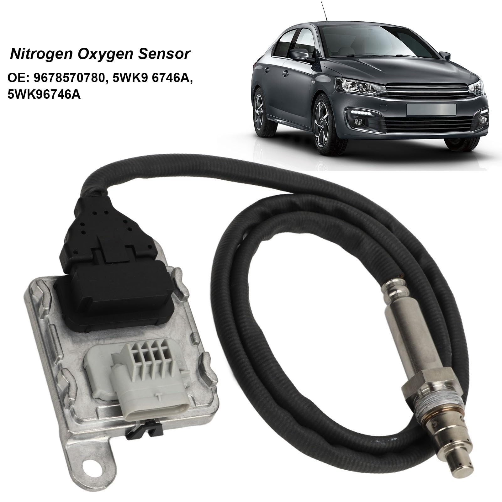 Sensor de Oxígeno y Nitrógeno 9678570780 Reemplazo del Sensor de Nox C3 C4 DS3 DS4 DS5 1.6 HDi Instalación Confiable Modelo BlueHDi