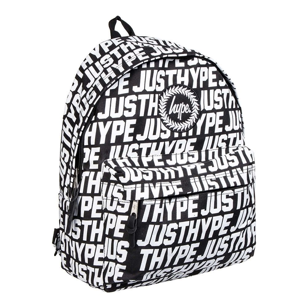 Buy Hype Black Backpack With All Over White Hype Logo Bag Sporting