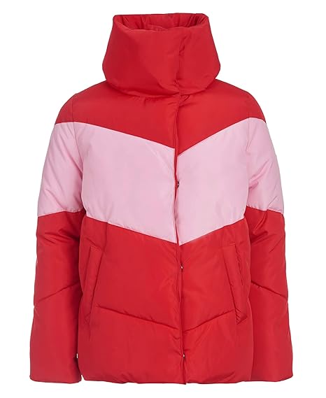 calvin klein colorblock puffer jacket