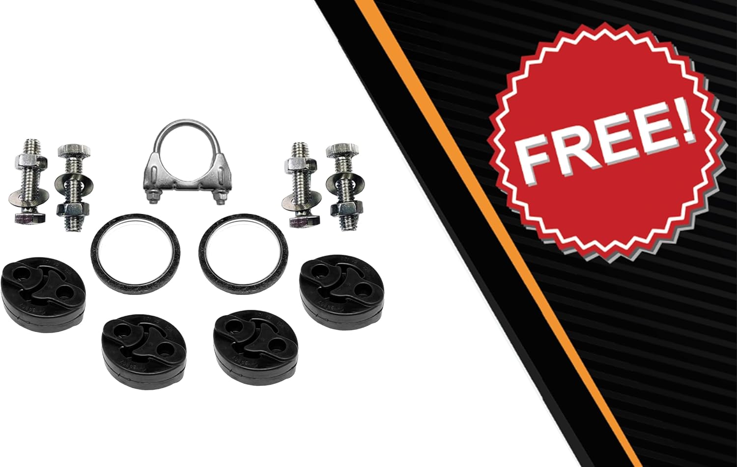 Exhaust Resonator Pipe Muffler kit Compatible with Toyota Solara 2004-2006 2.4L | Stainless Steel | Northeastern Exhaust | Includes Gaskets, Clamp, Hangers, Bolt Kit | Direct-Fit Replacement