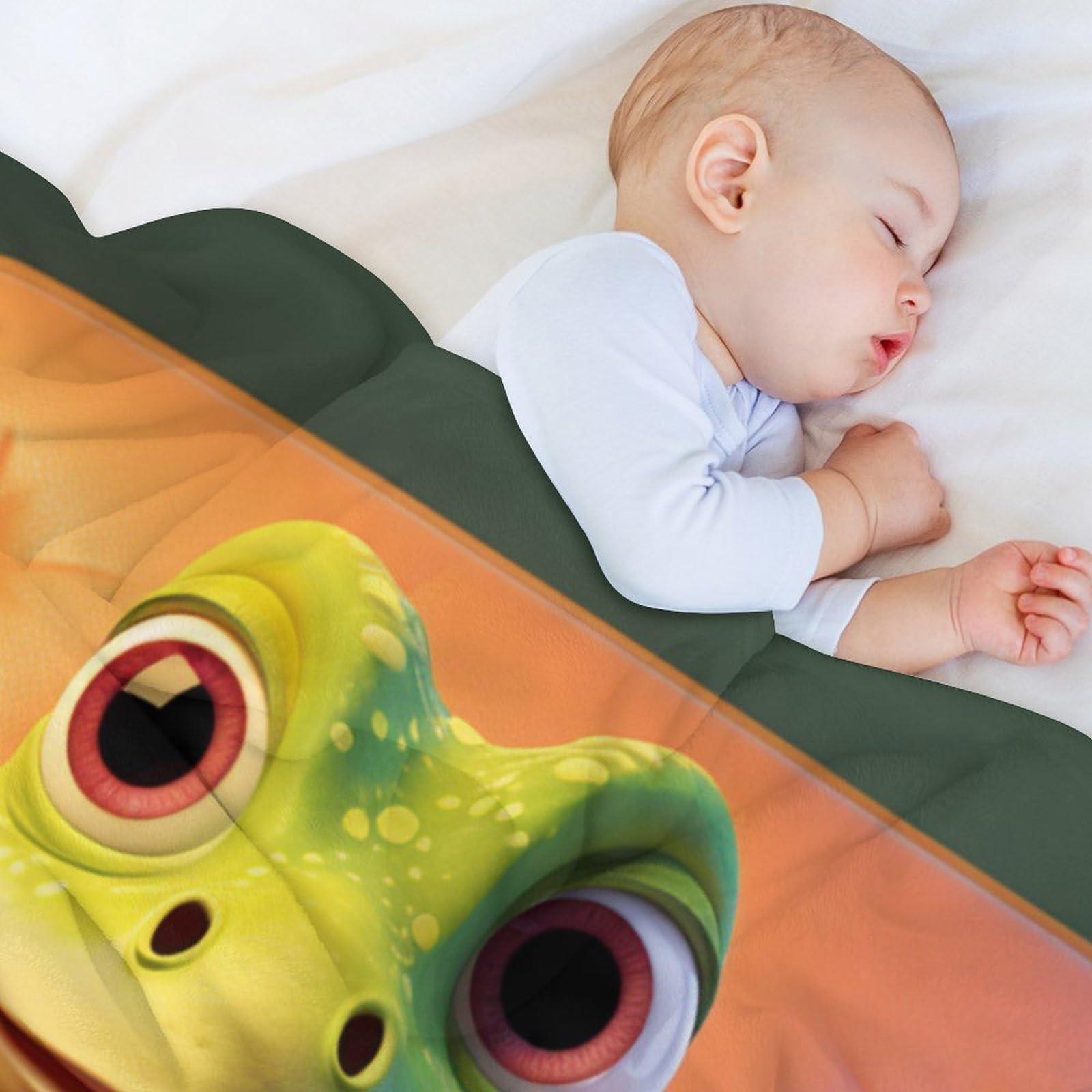 Süßer Gecko Decke Kuscheldecke Übergroße Warme Super Weiche Schlafdecke 180×200cm