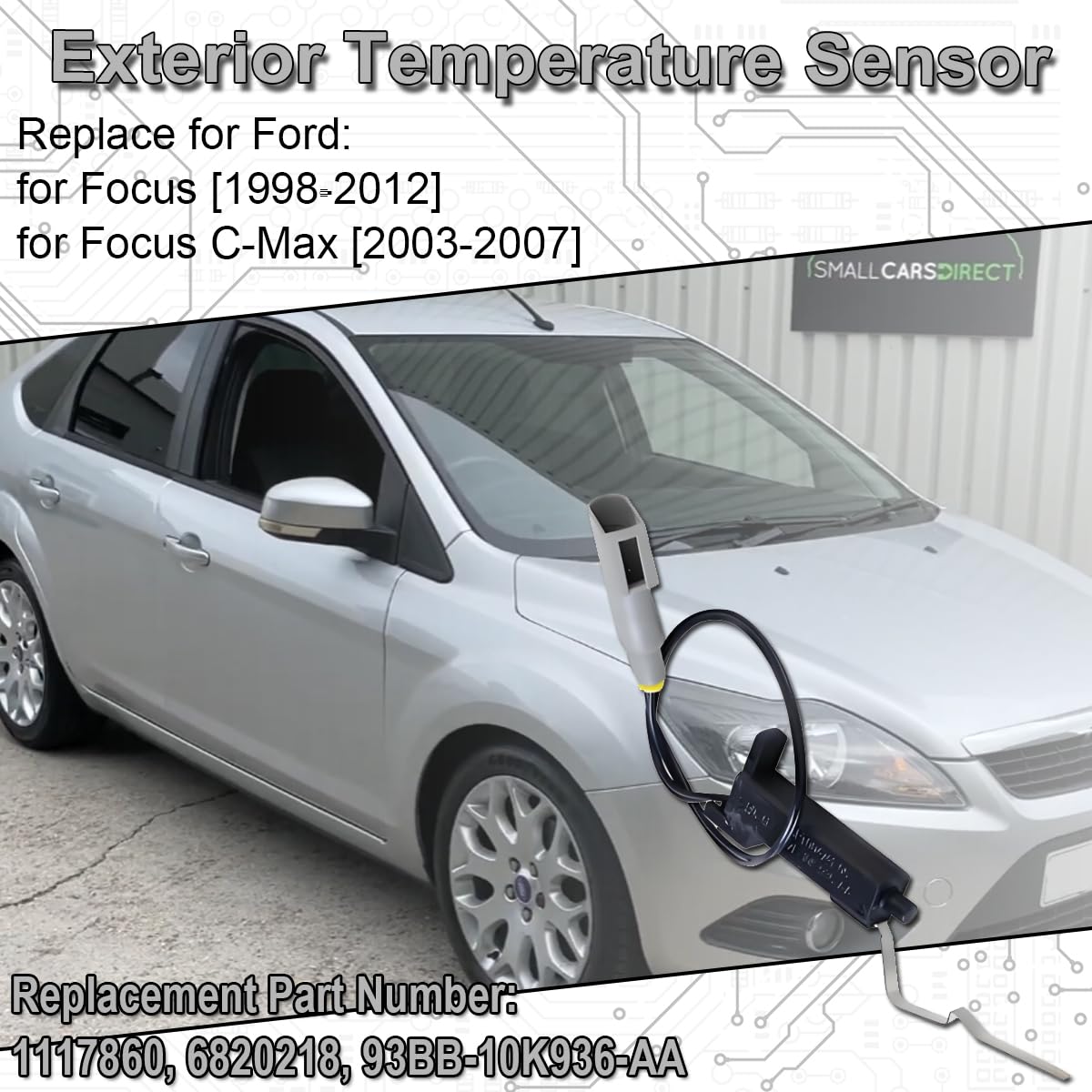 ZAMDOE 1S7F-10K936-AA Sensore di temperatura esterna auto per Ford Focus MK1 Focus C-Max Fiesta MK5 MK6 MK7 Mondeo 6820218 1117860