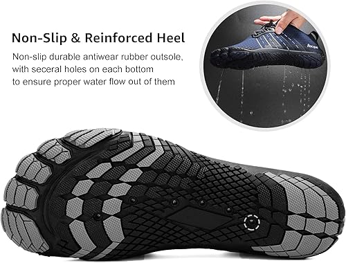 Miniatura 5 de Racqua Zapatillas de Agua de Secado Rápido, Sensación de Descalzo, para Playa, Deporte Acuático, Natación, Surf, Piscina, Senderismo, Buceo,