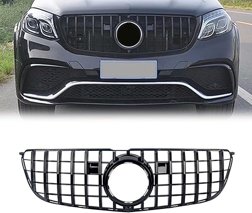 KARPAL Parachoques delantero superior compatible con Mercedes-Benz GLS-Class X166 GLS450 GT Parrilla de parachoques negro 2016-2019